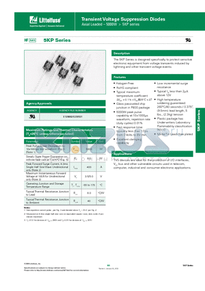 5KP7.5CA datasheet - Transient Voltage Suppression Diodes