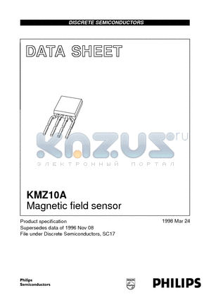 KMZ10A datasheet - Magnetic field sensor