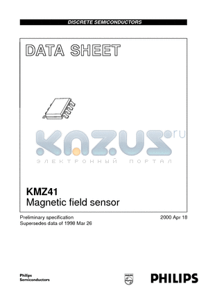 KMZ41 datasheet - Magnetic field sensor