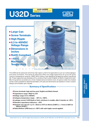 E32D6R3HPN105MEB7M datasheet - Screw Terminals