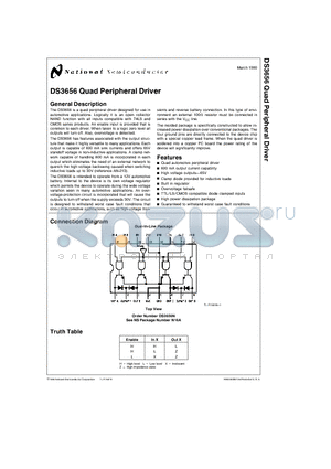 DS3656 datasheet - DS3656 Quad Peripheral Driver