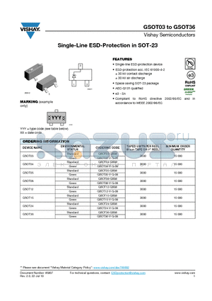GSOT04 datasheet - Single-Line ESD-Protection in SOT-23