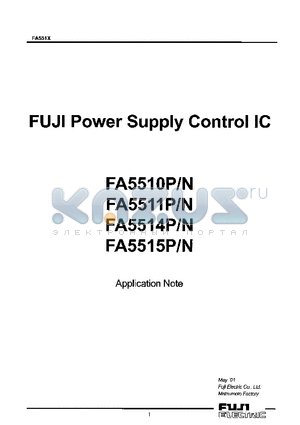 FA5510N datasheet - PUJI Power Supply Controllc