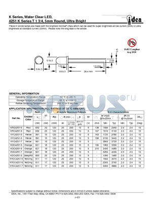 KOC4251-7 datasheet - Water Clear LED