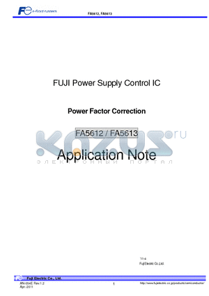 FA5612N datasheet - FUJI Power Supply Control IC