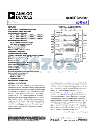 AD6657A datasheet - Quad IF Receiver