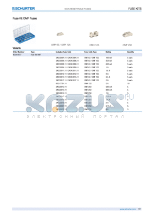 3402.0011.11 datasheet - Fuse Kit OMF Fuses