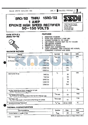 5RO datasheet - 1 AMP EPION II HIGH SPEED RECTIFIER