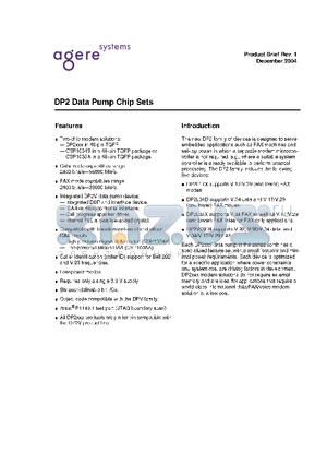 CSP1035A-T11-DB datasheet - DP2 DATA PUMP CHIP SETS