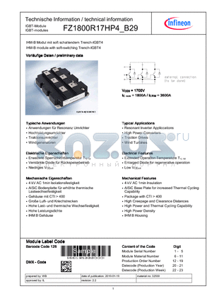 FZ1800R17HP4_B29 datasheet - IHM-B module with soft-switching Trench-IGBT4