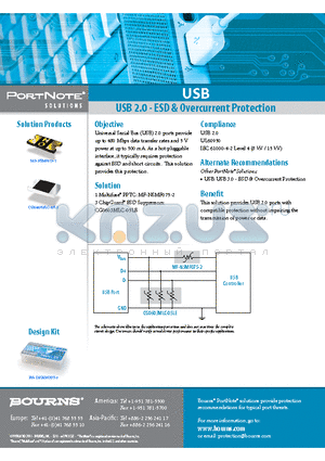 CG0603MLC-05LE datasheet - USB 2.0 - ESD & Overcurrent Protection