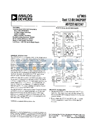 AD7247TQ datasheet - LC2MOS DUAL 12-BIT DACPORT