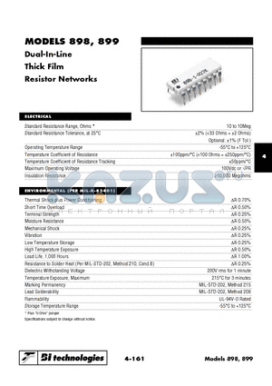 899-5-R220F datasheet - Dual-In-Line Thick Film Resistor Networks