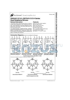 DS75451N datasheet - Dual Peripheral Drivers