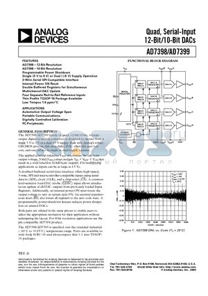 AD7399BR-REEL7 datasheet - Quad, Serial-Input 12-Bit/10-Bit DACs