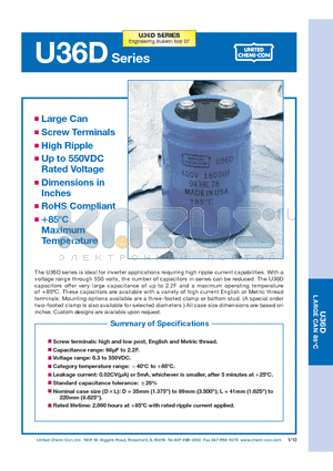 E36D100HPN104MA79M datasheet - Screw Terminals