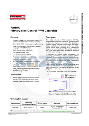 FAN102MY datasheet - Primary-Side-Control PWM Controller