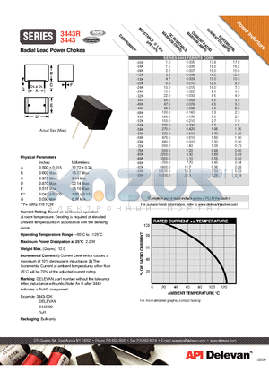 3443-32K datasheet - Radial Lead Power Chokes