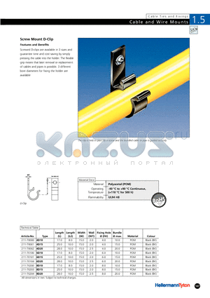 8D20 datasheet - Cable and Wire Mounts