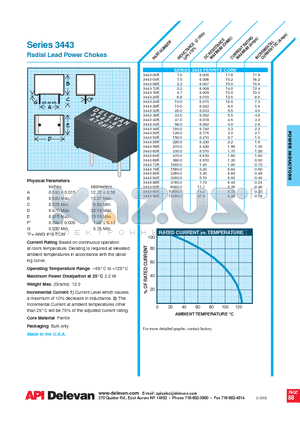 3443-76K datasheet - Radial Lead Power Chokes