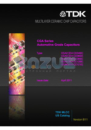 CGA2B2C0G1H821J datasheet - Automotive Grade Capacitors