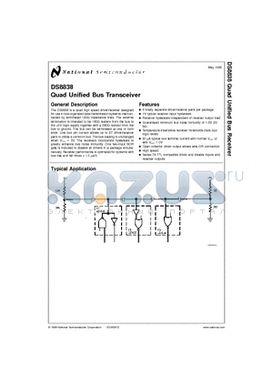 DS8838M datasheet - Quad Unified Bus Transceiver