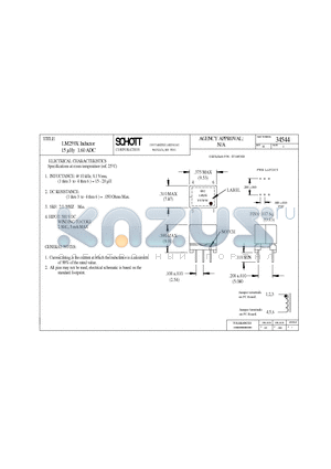 34544 datasheet - LM259X Inductor 15 lHy 1.60 ADC