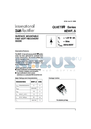 8EWF02STRL datasheet - SURFACE MOUNTABLE FAST SOFT RECOVERY DIODE