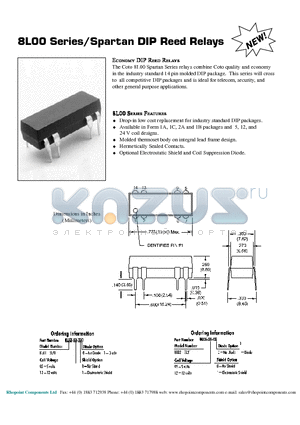 8L01-05-001 datasheet - Spartan DIP Reed Relays