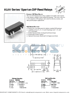 8L21 datasheet - Spartan DIP Reed Relays