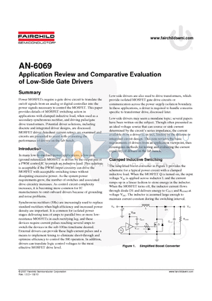FAN3122C datasheet - Application Review and Comparative Evaluation of Low-Side Gate Drivers