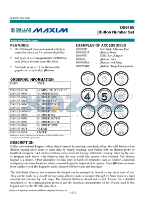 DS9105-004 datasheet - iButton Number Set