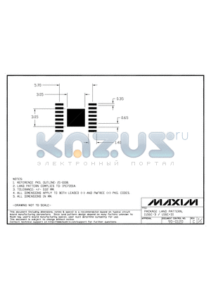 90-0120 datasheet - PACKAGE LAND PATTERN, (U16E-3 / U16E3)