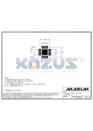 90-0360 datasheet - PACKAGE LAND PATTERN, (G2044Y1)