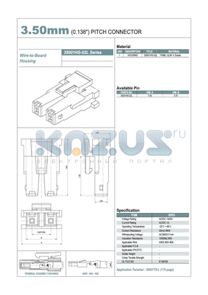 35001HS-02L datasheet - 3.50mm PITCH CONNECTOR