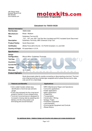 19016-0037 datasheet - .110