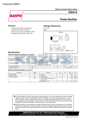 DSA14C datasheet - Power Rectifier