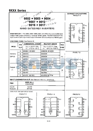 9004FM datasheet - NAND GATES/HEX INVERTERS