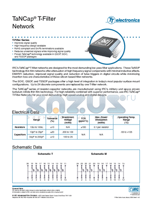 GUS-SL20T-330-K-470-K datasheet - TaNCap T-Filter Network