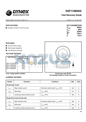 DSF11060SG55 datasheet - Fast Recovery Diode