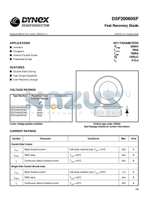 DSF20060SF datasheet - Fast Recovery Diode