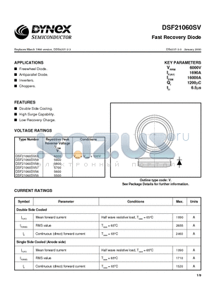 DSF21060SV datasheet - Fast Recovery Diode