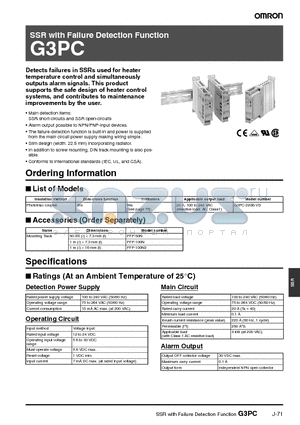 G3PC-220B-VD datasheet - SSR with Failure Detection Function