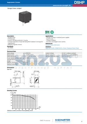 DSHP datasheet - Storage Choke, compact