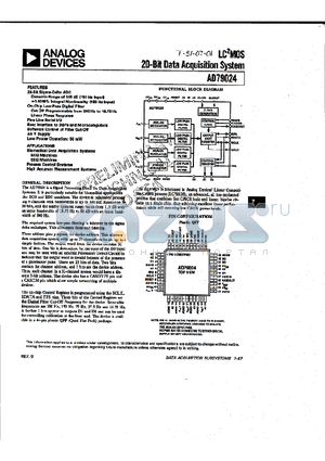 AD79024 datasheet - LC2MOS 20-Bit Data Acquisition System