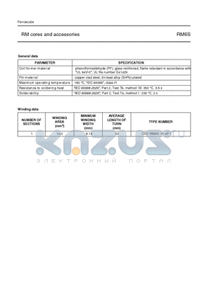 CSV-RM6S-1S-4P-T datasheet - RM cores and accessories