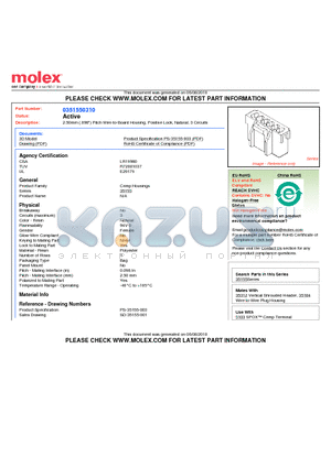 35155-0310 datasheet - 2.50mm (.098