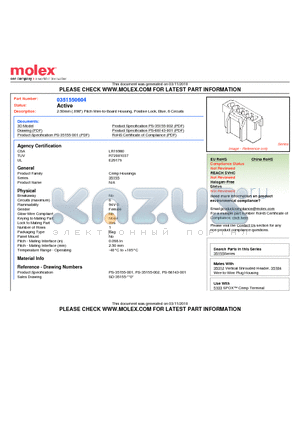 35155-0604 datasheet - 2.50mm (.098