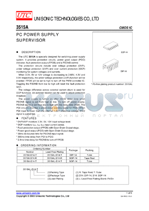 3515A-D14-T datasheet - PC POWER SUPPLY SUPERVISOR