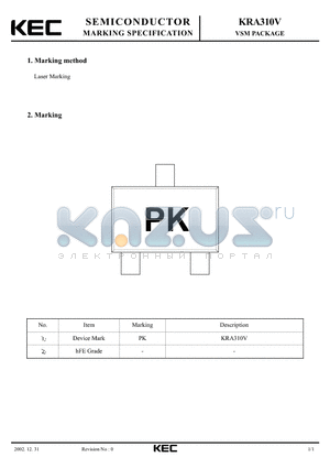 KRA310V datasheet - VSM PACKAGE